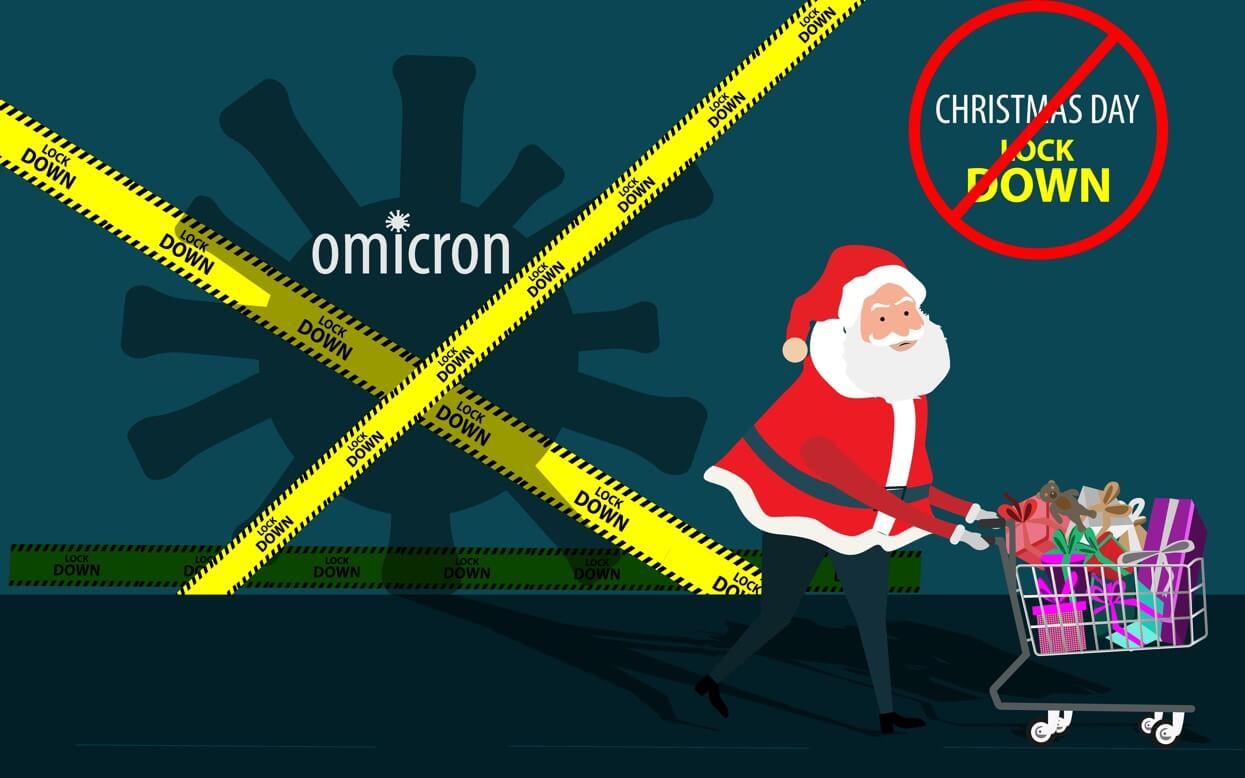Early shopping made by santaclaus at christmas time due to omicron virus spread