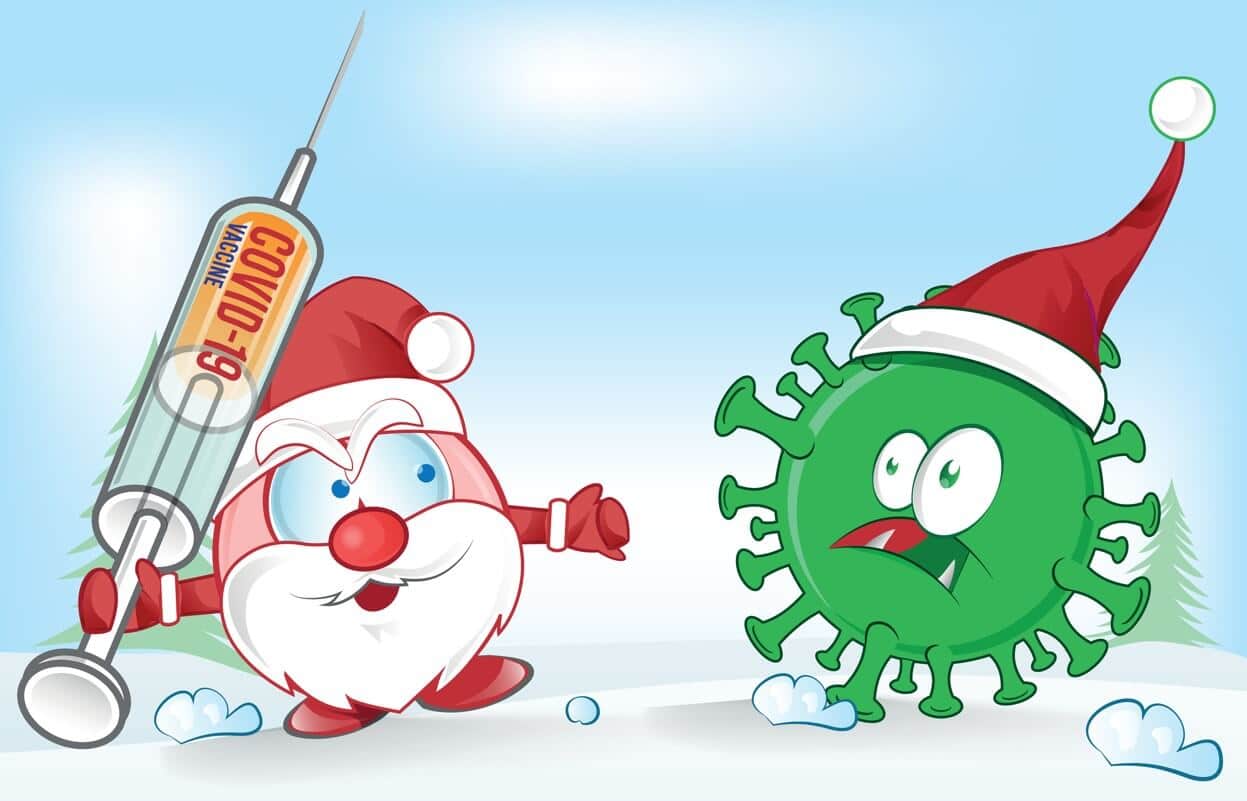 virus fear of santa claus syringe vaccination