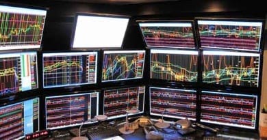 full time day traders watch more monitor chart screens to identify good trade setups
