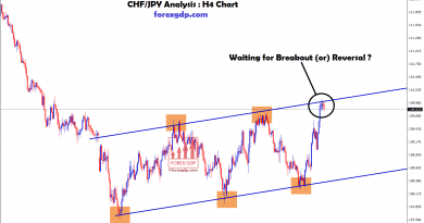 CHF/JPY standing at the top zone of the range. Waiting for the breakout (or) Reversal? CHF/JPY standing at the top zone of the range. Waiting for the breakout (or) Reversal?