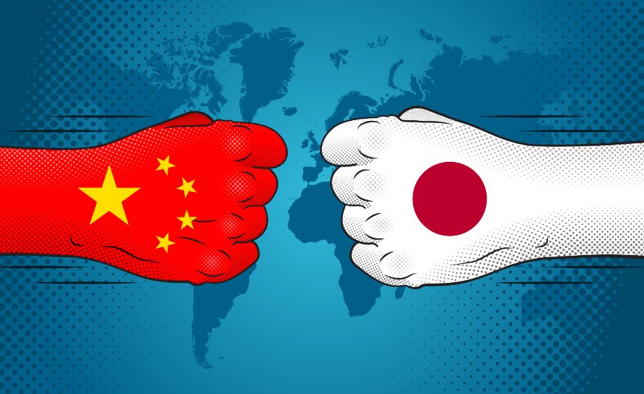 china vs japan hand fight