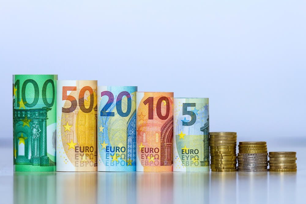 Euro Currency all denomination notes and coins