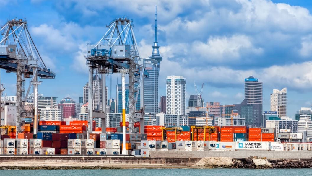 Commercial dock in Auckland New Zealand