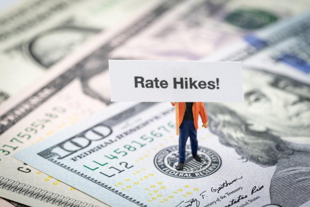 FED view on rate hikes twice in 2023