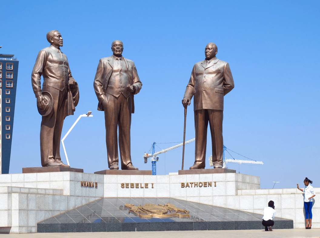 Gaborone Botswana tribal fathers of independence 1