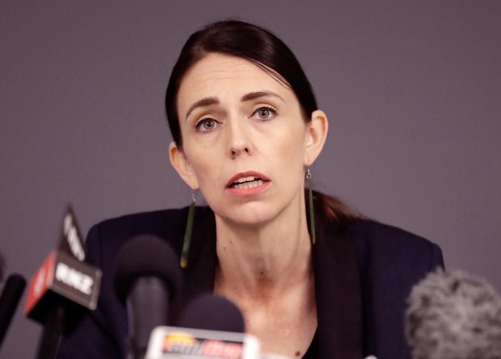 New Zealand Wellington Prime minister Jacinda Ardern speaking in meeting