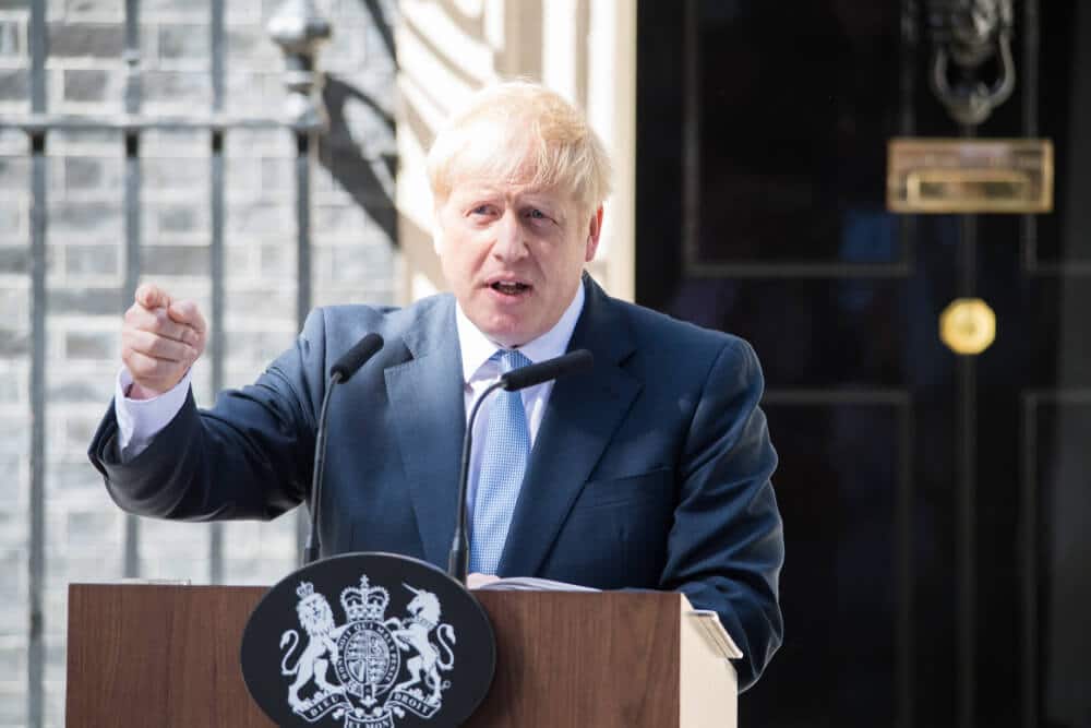UK PM Boris Johnson demoting Rishi sunk Finance chancellor of England
