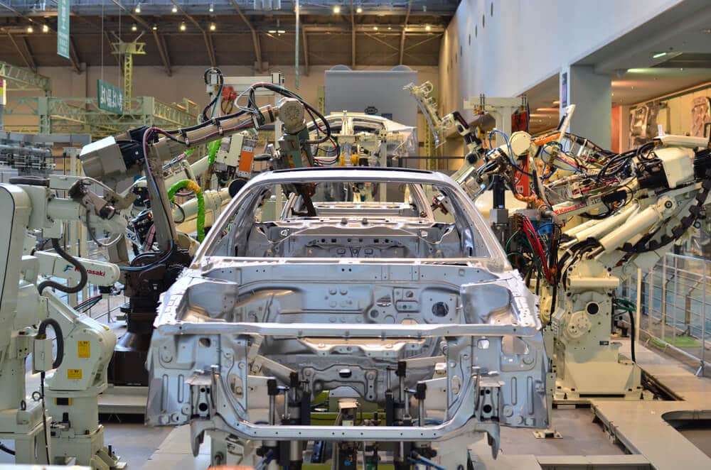 JPY Automotive assembly industry exhibition at Toyota factory tour and museums Nagoya Japan