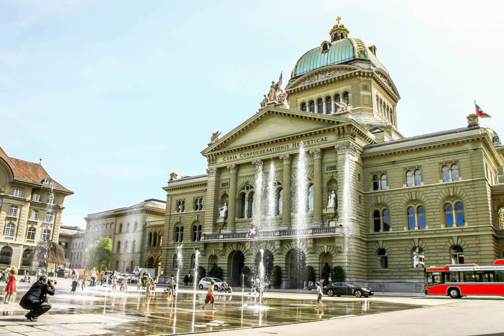 Swiss Parliament building in Bern Switzerland