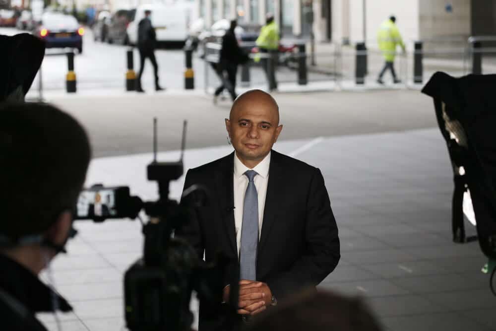 UK Health minister Sajid Javid said on Tuesday there are no Covid 19 lockdown restrictions until the end of the year