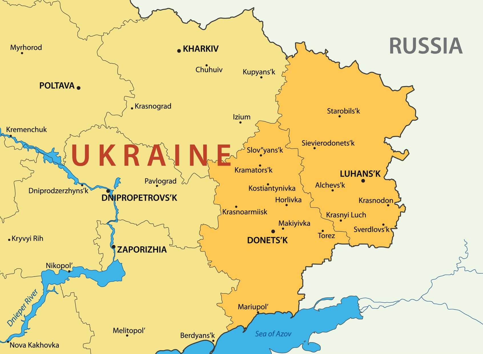 Donetsk and Luhansk
