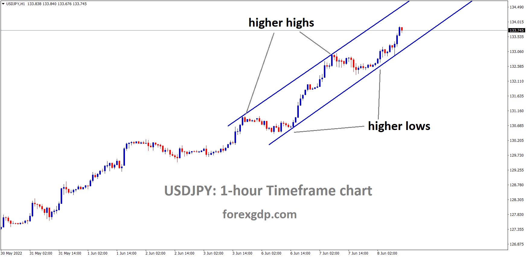 USDJPY is moving in an Ascending channel and the Market has rebounded from the higher low area of the channel