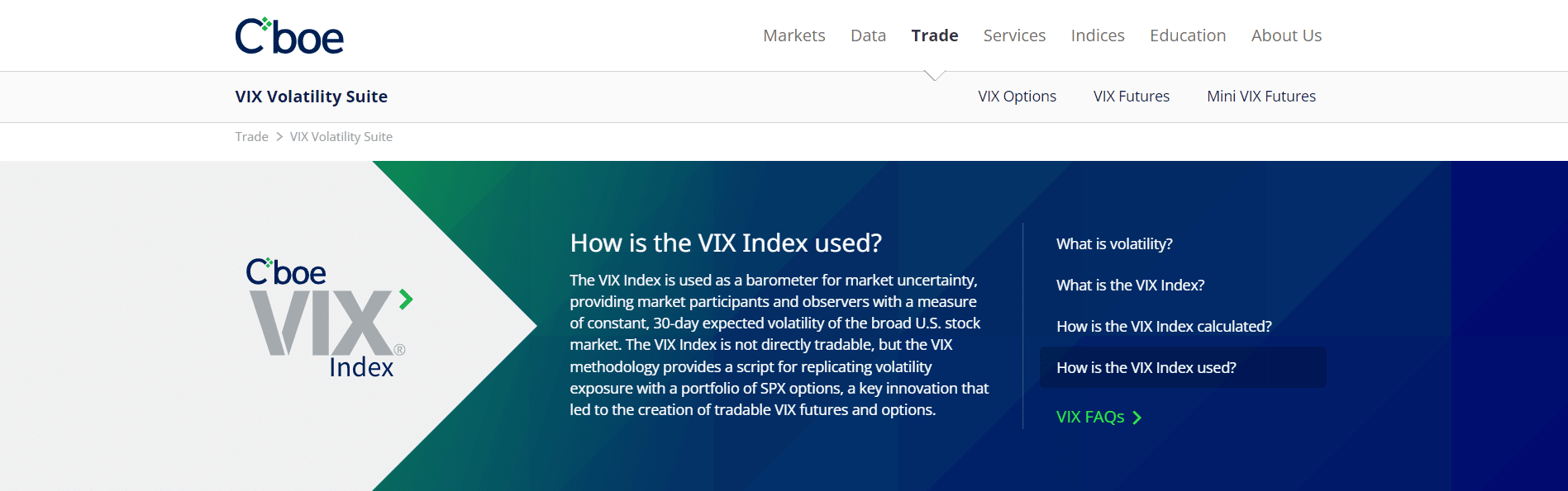 Trading The Volatility Index