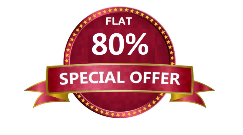 special offer 80 percent banner