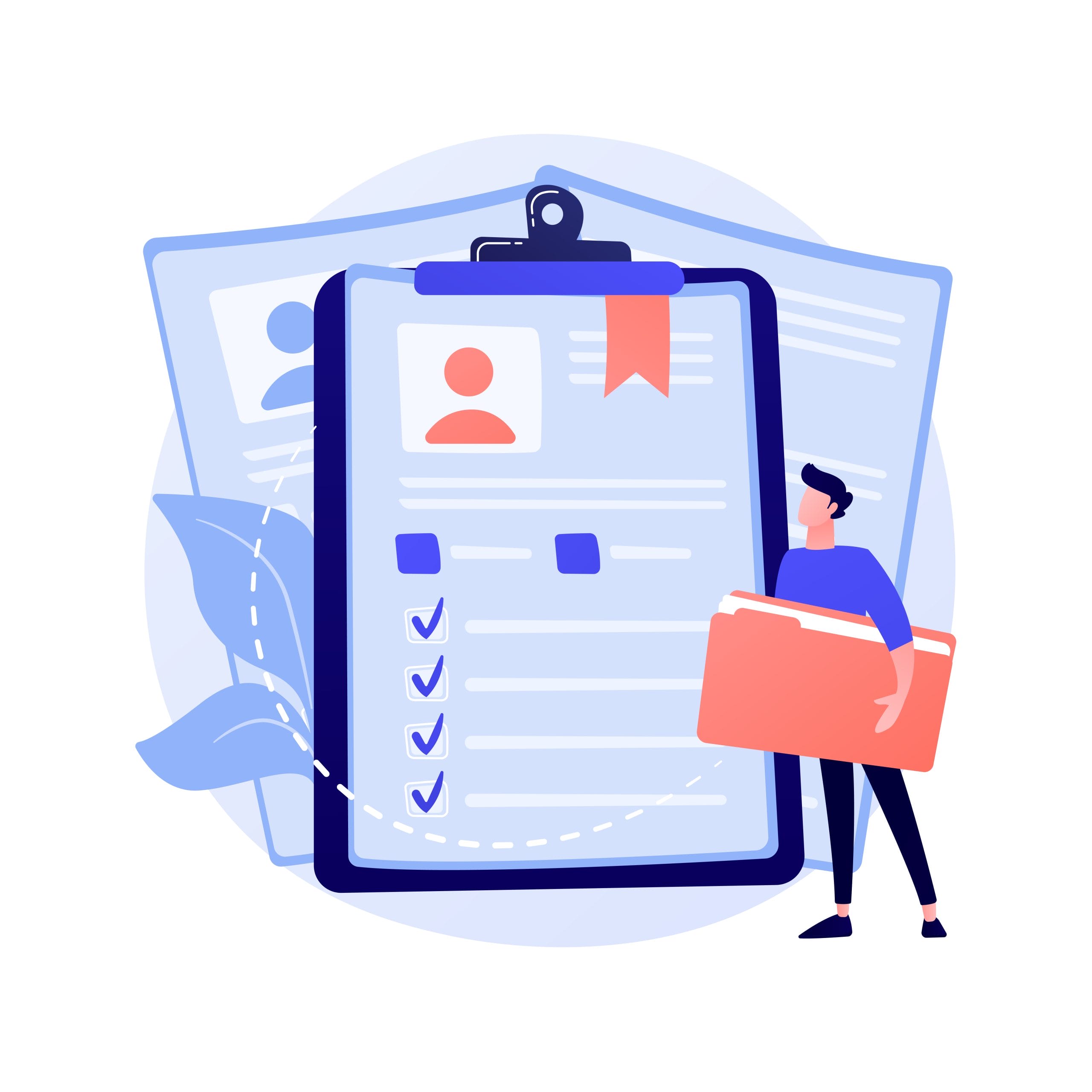 Employees CV, candidates resume vector concept metaphor. Employees CV, candidates resume vector concept metaphor.