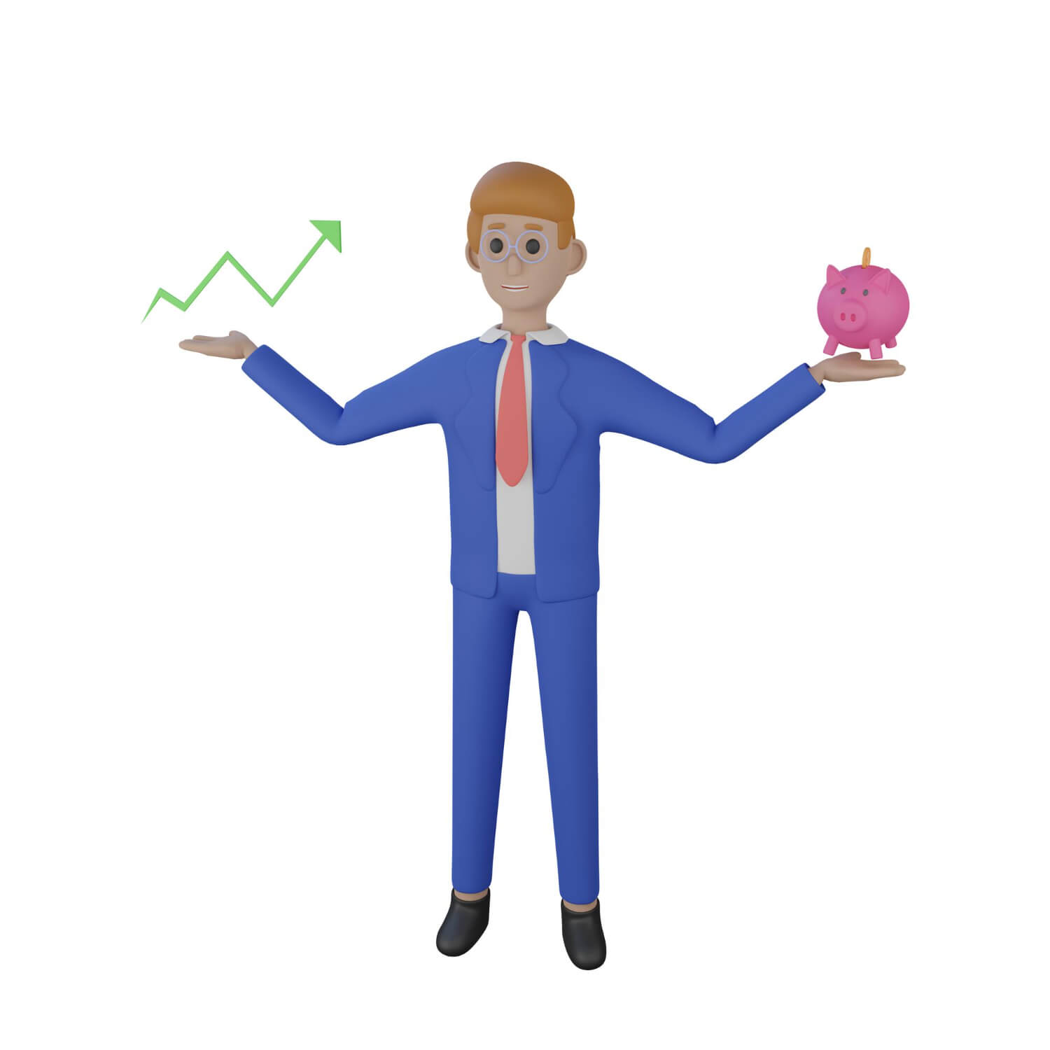 bank manager piggy banking 3d illustration (1)