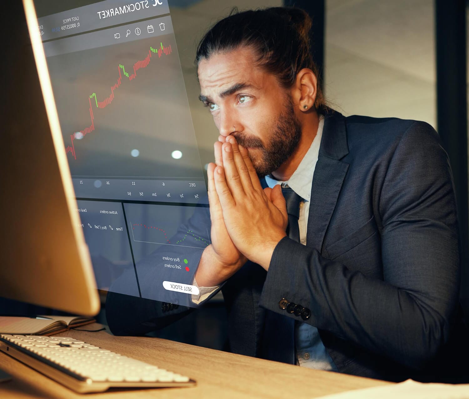 business man stock market money investment while waiting price rise economy fintech wealth rich entrepreneur growth cash crypto stocks bitcoin bonds trading (1)