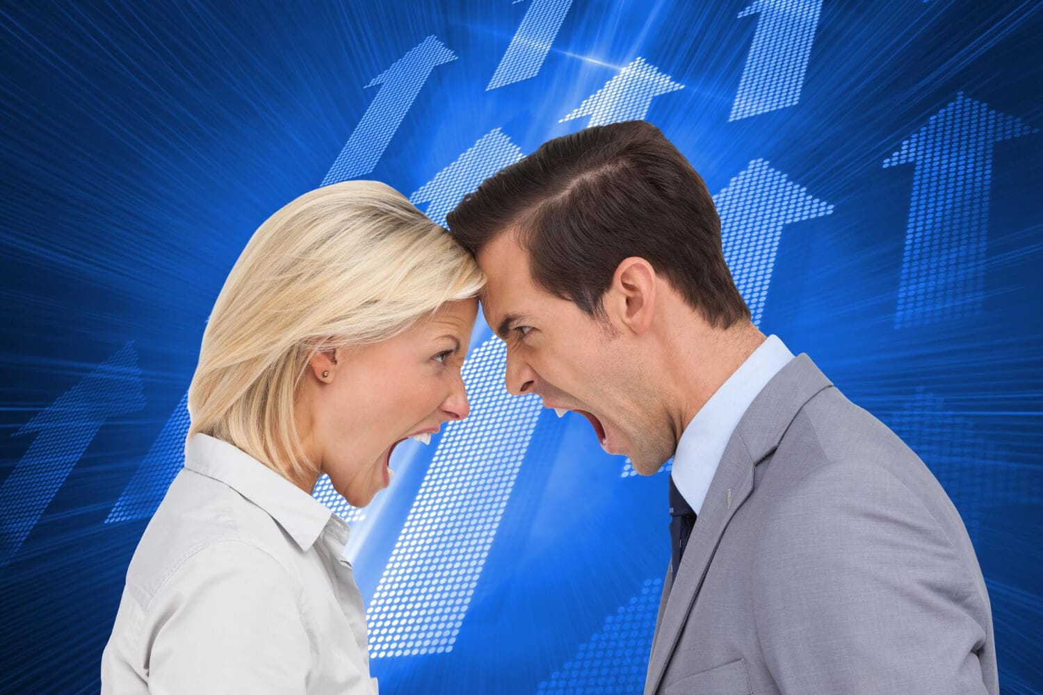 composite image colleagues quarreling head against head (1) composite image colleagues quarreling head against head (1)