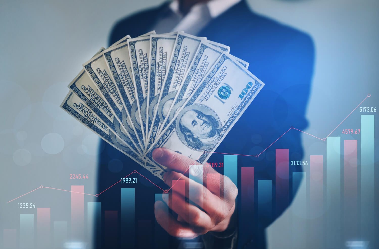 businessman holding bunch dollars financial investment growing growth development (1)
