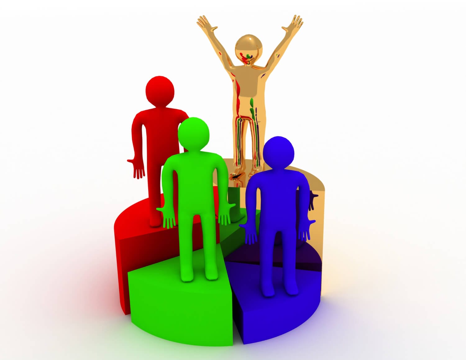 chart victory people 3d render illustration (1)