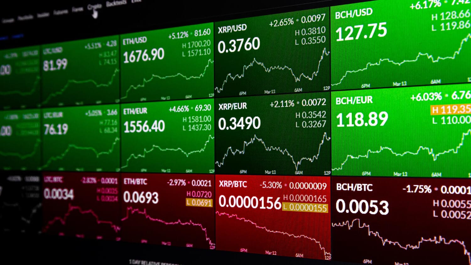 screen shows chart stock exchange prices (1)