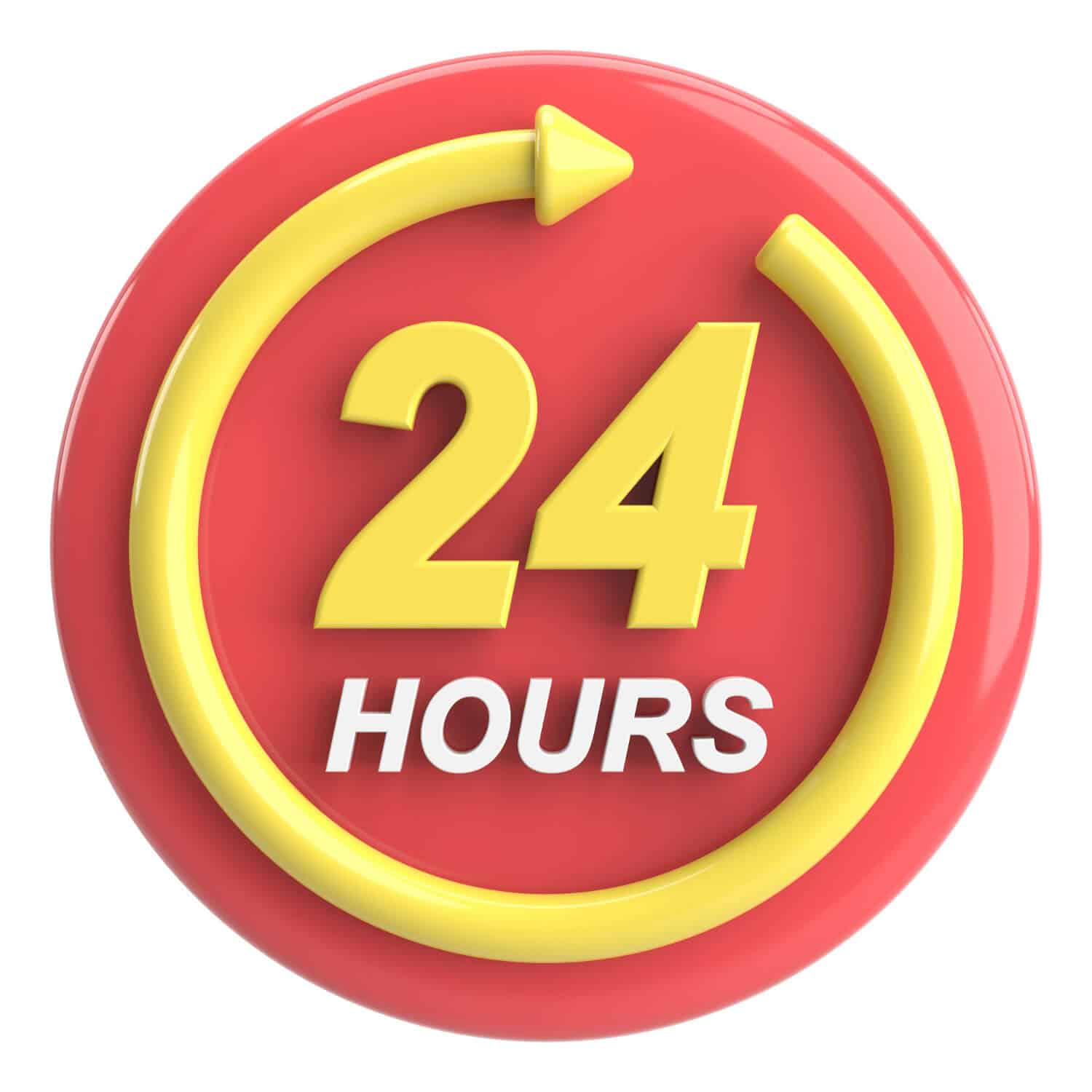 24 hours service icon 3d illustration (1)