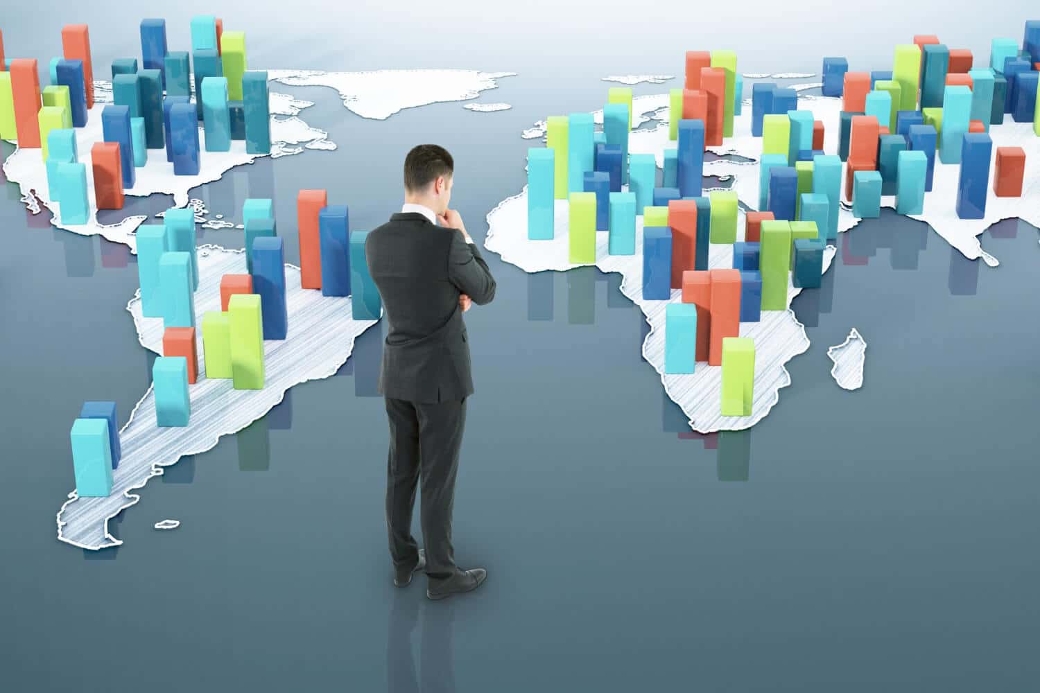 man looking abstract business map (1)