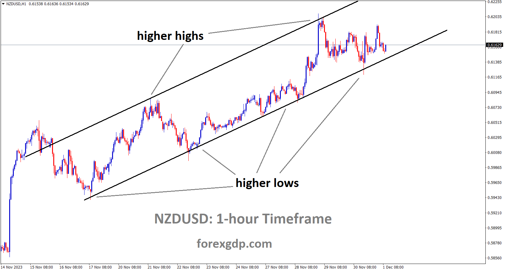 NZDUSD is moving in an Ascending channel and the market has reached the higher low area of the channel