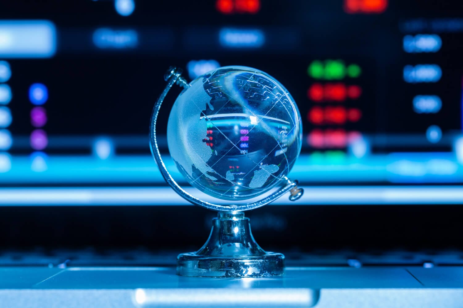 crystal globe with stock information (1)