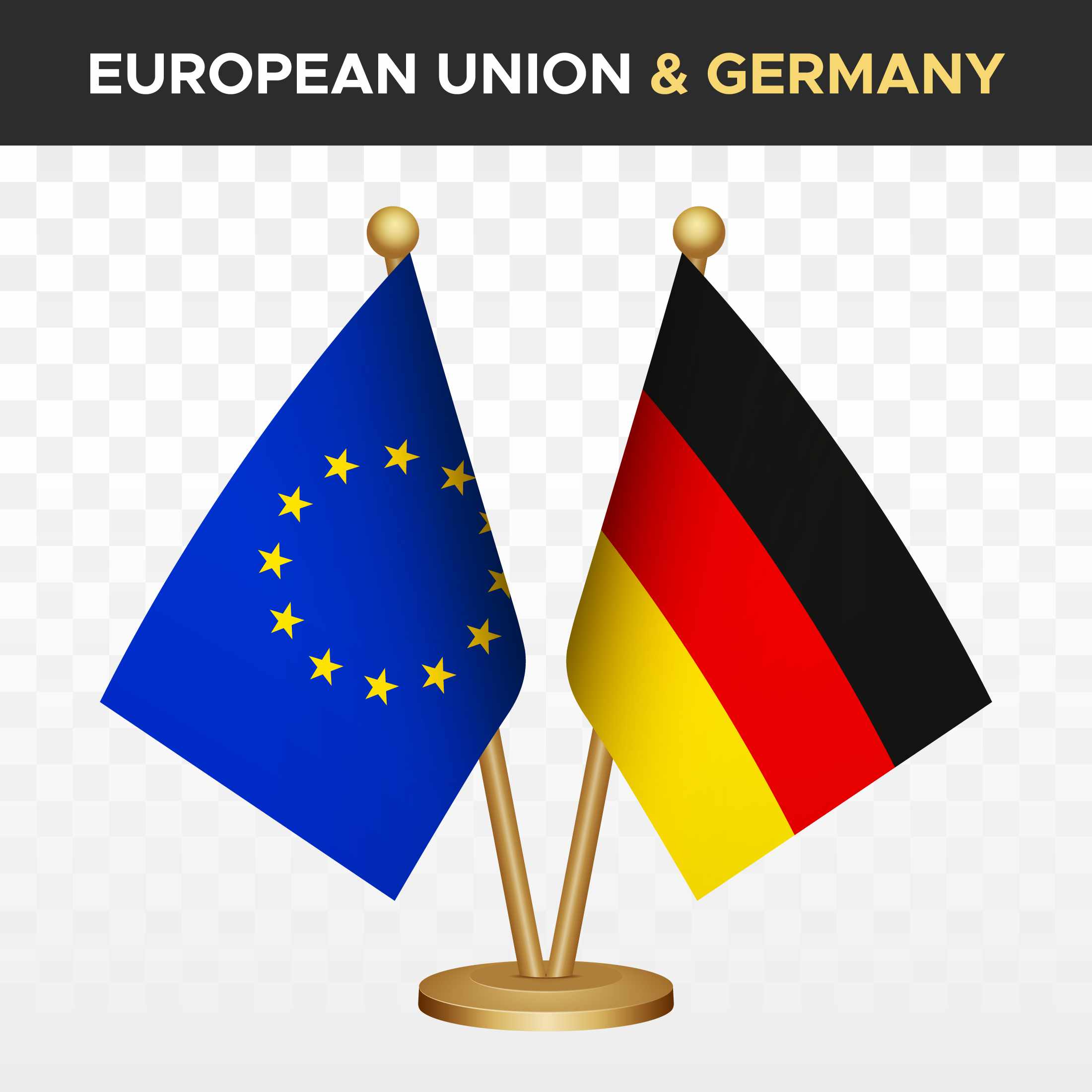 Eu european union vs germany flags Eu european union vs germany flags