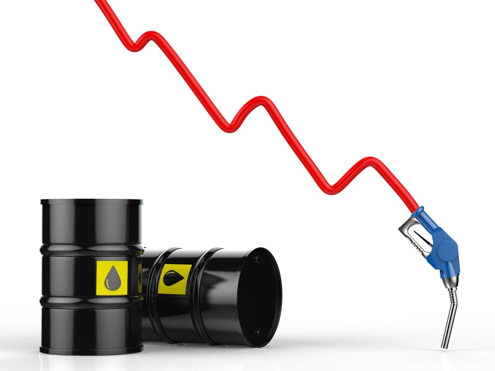Oil price falling