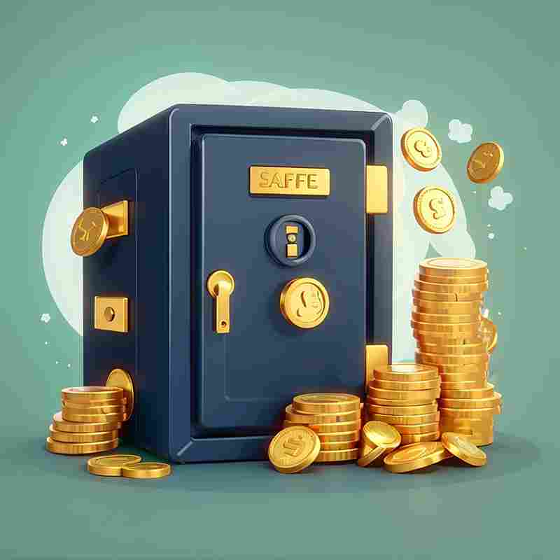 Safe Deposit Box with Money and Coin