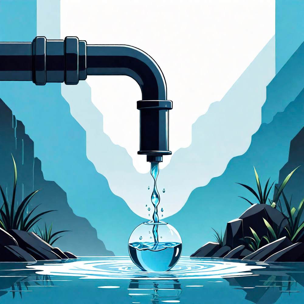 pond illustrationillustration of a waterfall