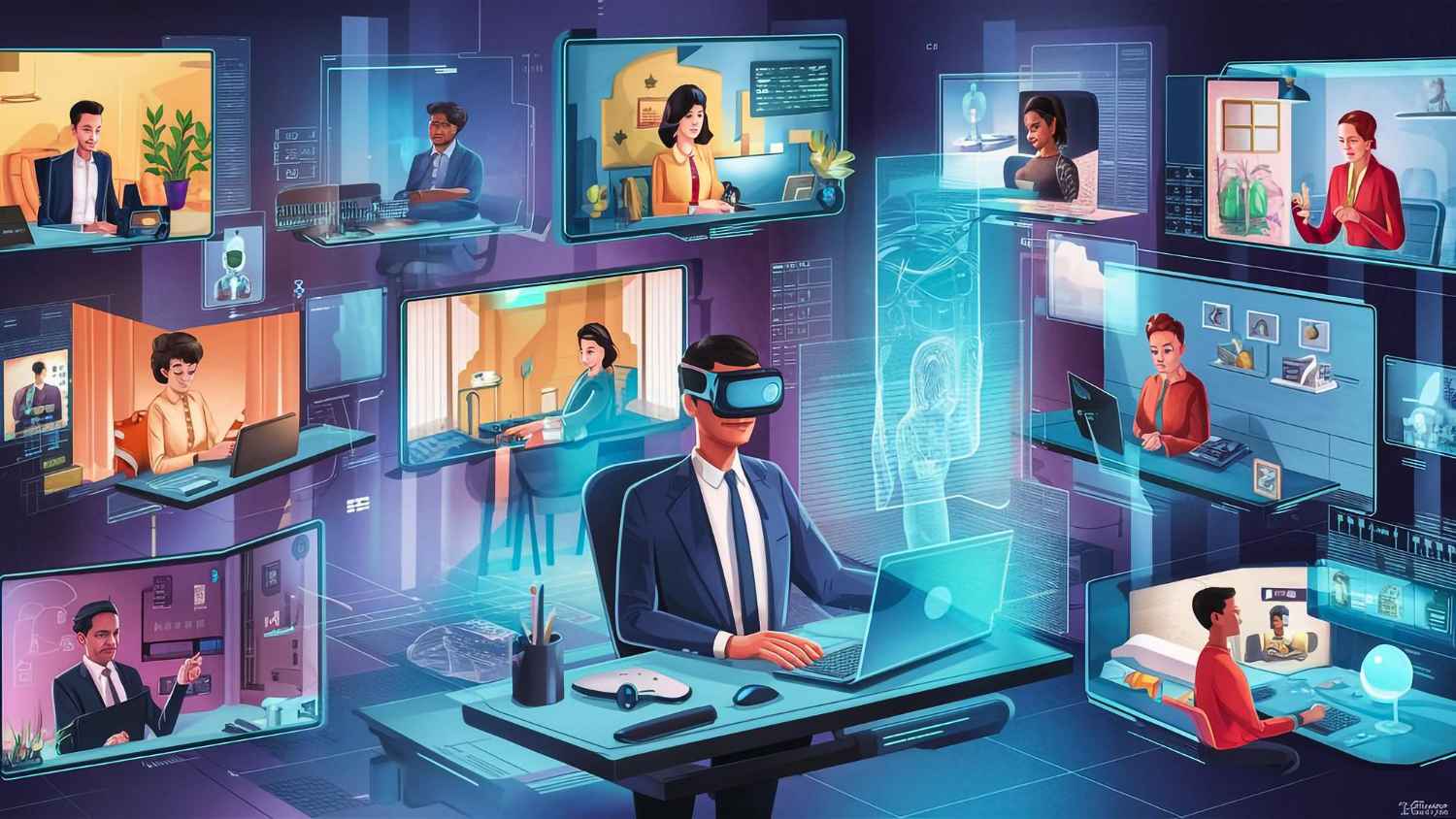 Virtual reality, for instance, could allow readers to explore virtual trading floors or attend live webinars