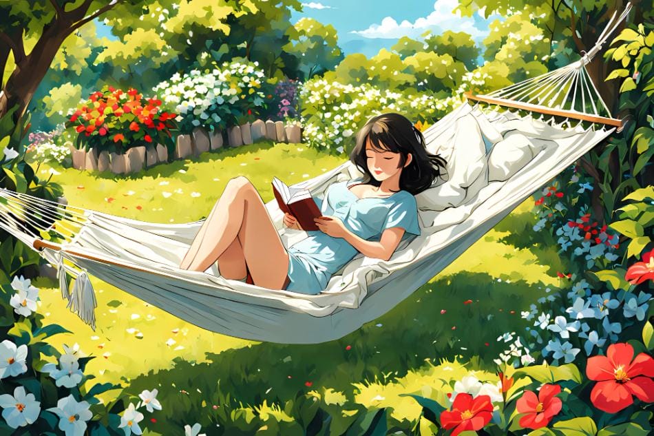 just lounging in a park.