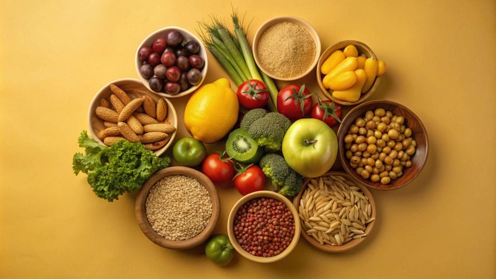 Whole grains and vegetables