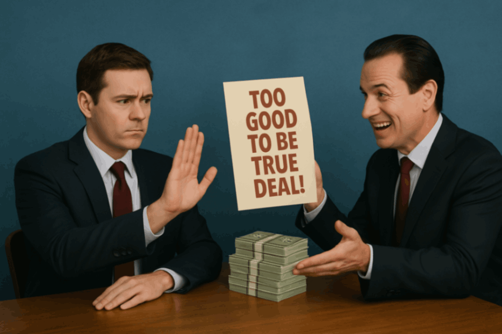 Why brokers offering too good to be true deals should be avoided.