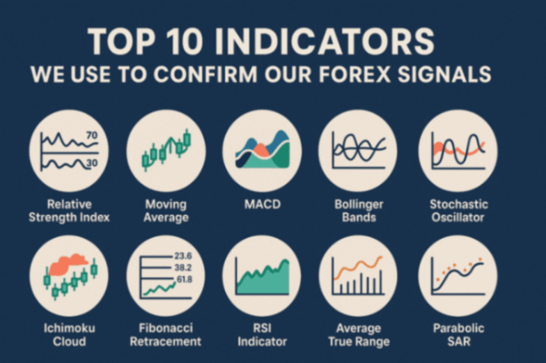 Top 10 Indicators We Use to Confirm Our Forex Signals