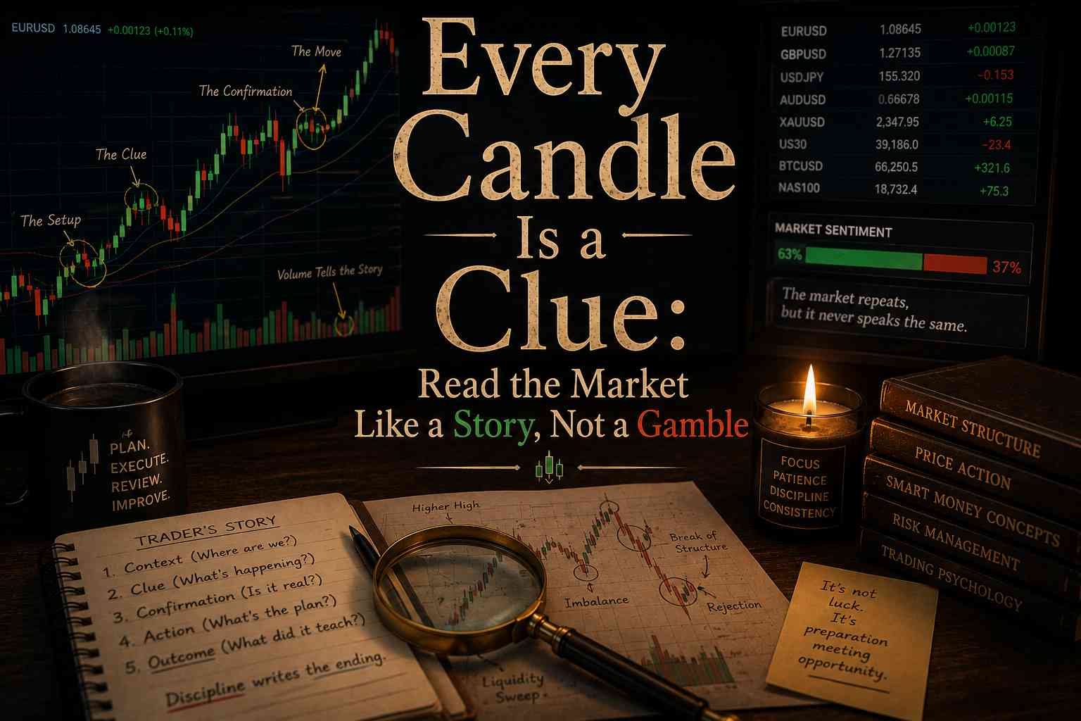 Every Candle Is a Clue Read the Market Like a Story, Not a Gamble Every Candle Is a Clue Read the Market Like a Story, Not a Gamble