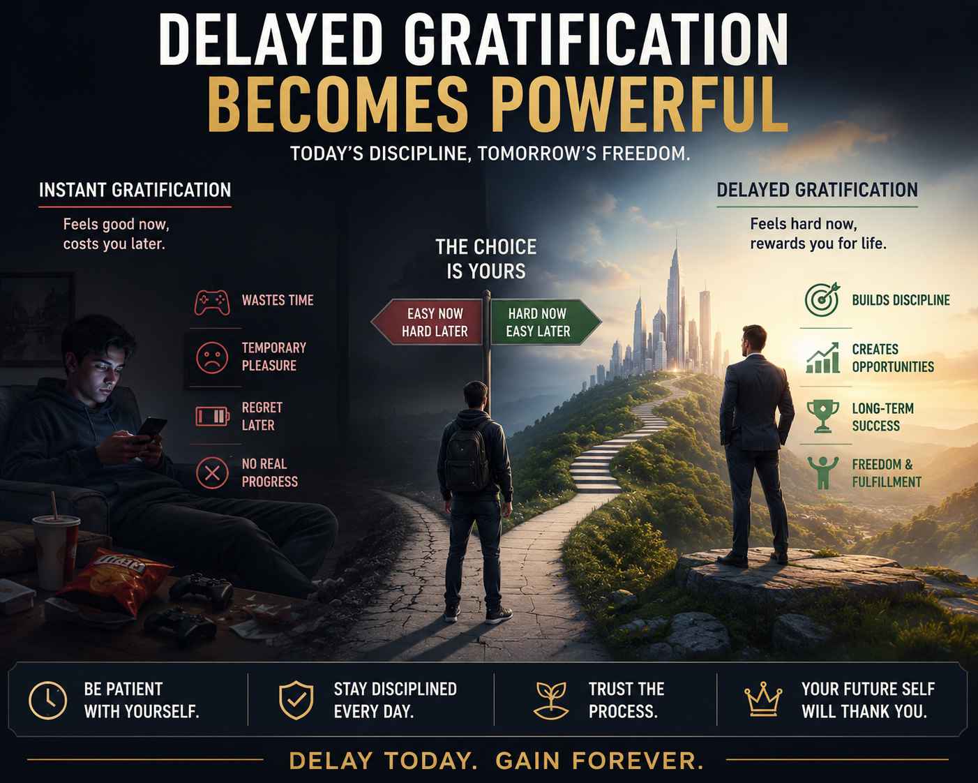 create image about Delayed Gratification Becomes Powerful create image about Delayed Gratification Becomes Powerful