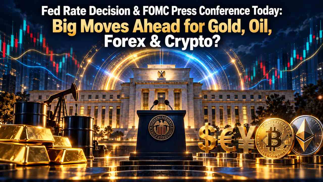Fed Rate Decision & FOMC Press Conference Today: Big Moves Ahead for Gold, Oil, Forex & Crypto?